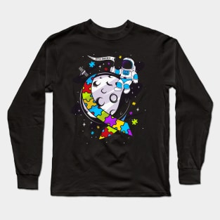 autism space stars awareness astronaut Long Sleeve T-Shirt